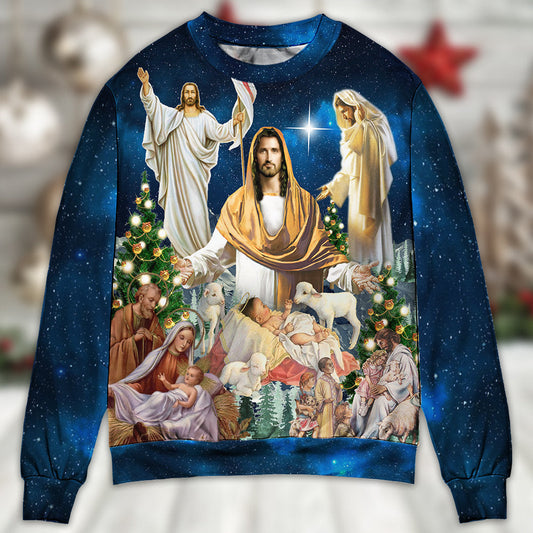 Christmas Miracle Night Faith Sweater For Festive Events Weekend Outings And Comfortable Winter Style