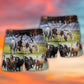 Running Horse Dynamic Painting Beach Shorts Artwork View For Seaside Trips And Casual Style