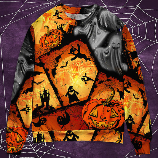 Halloween Ghost Pumpkin Night Sweater For Casual Wear Parties And Thoughtful Gifting