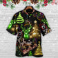 Neon Snowman Christmas Tree Hawaiian Shirt For Resort Getaways And Comfortable Summer Activities