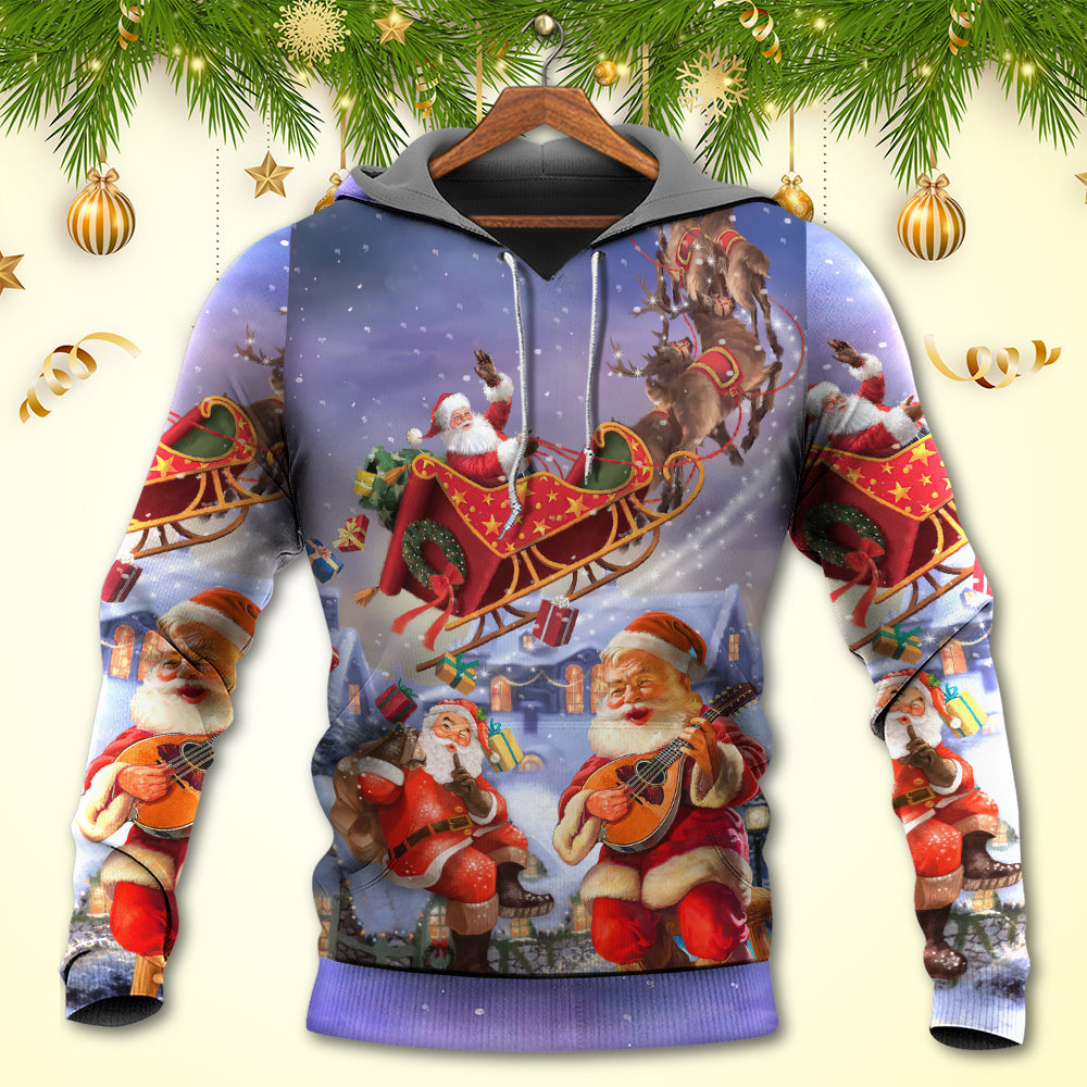Funny Santa Hoodie For Christmas Gatherings Outdoor Trips And Relaxed Seasonal Style