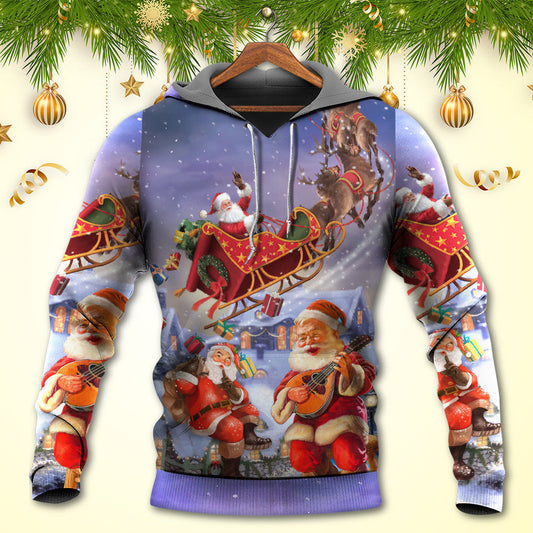 Funny Santa Hoodie For Christmas Gatherings Outdoor Trips And Relaxed Seasonal Style