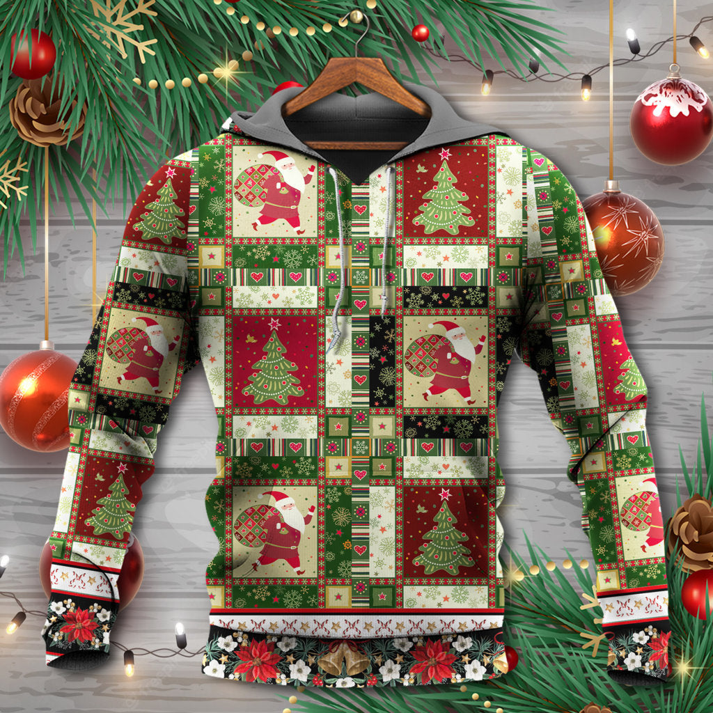 Christmas Santa Fir Tree Hoodie For Seasonal Parties Casual Wear And Thoughtful Holiday Gifts