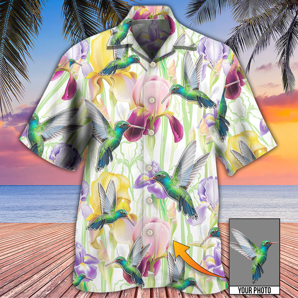 Floral Hummingbird Beautiful Custom Photo Hawaiian Shirt For Summer Events And Casual Outdoor Wear