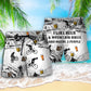 Beer And Mountain Bike Lover Beach Shorts Print Detail For Relaxed Warm Weather Wear