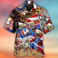 Happy American Independence Day Animal Hawaiian Shirt For Summer Events And Casual Outdoor Wear