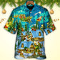 Magical Christmas Night Hawaiian Shirt Pattern Detail For Vacation Travel And Daily Wear