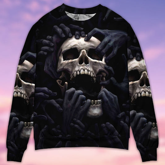Skull Darkness Sweater For Alternative Fashion Events And Thoughtful Seasonal Gifts