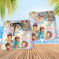 Babysitter World Beach Shorts Pattern Detail For Island Trips And Travel Ready Comfort