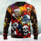 Skull Christmas Funny Sweater For Festive Parties Family Photos And Comfortable Seasonal Wear