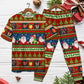 Happy Santa Christmas Short Sleeve Pajamas Set For Winter Nights And Thoughtful Gifting