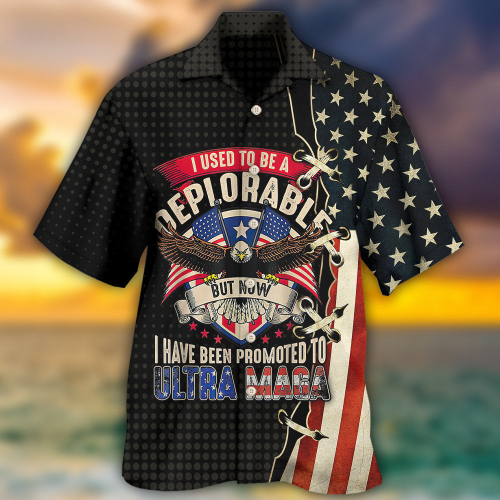 American Used Deplorable Hawaiian Shirt Pattern View For Relaxed Warm Weather Outfits
