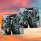 Skull Cool Death Scythe Beach Shorts Artwork View For Seaside Trips And Casual Style