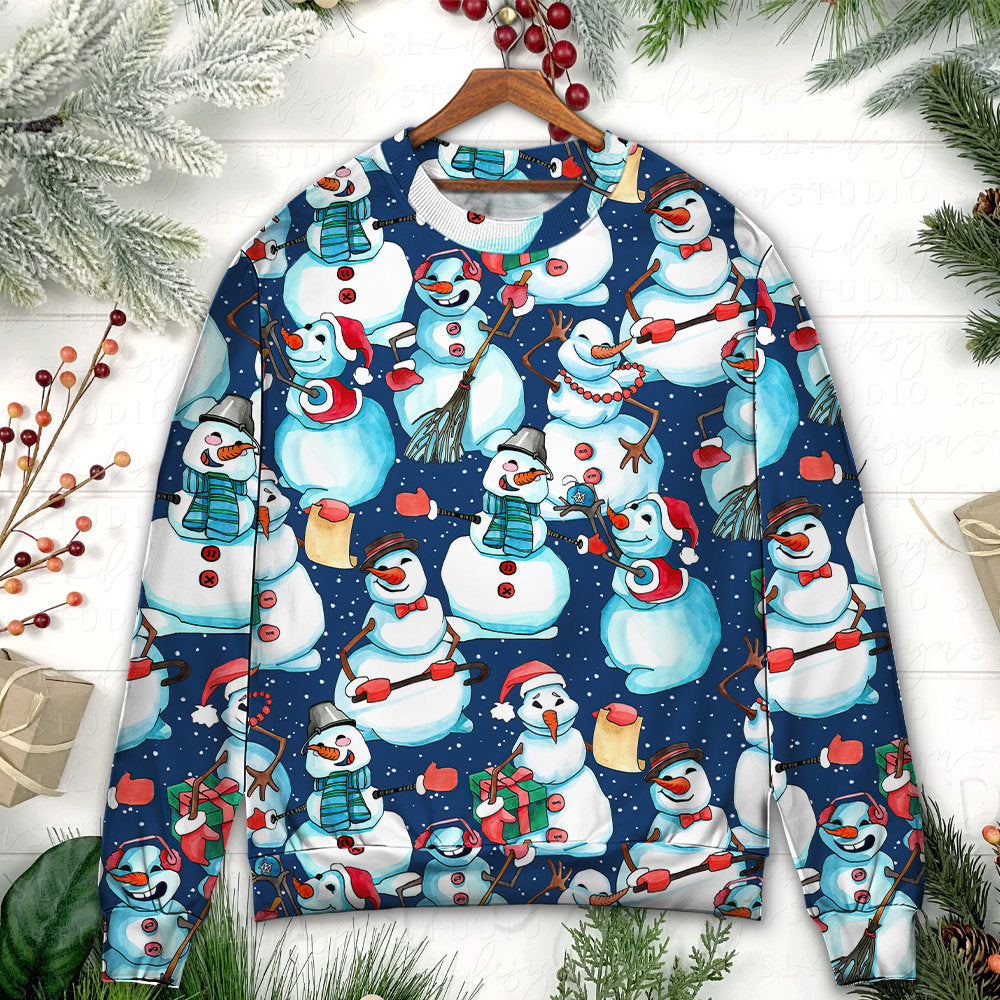 Christmas Happy Snowman Xmas Sweater For Winter Celebrations Family Events And Relaxed Seasonal Styling