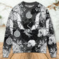 Fire Dragon Gothic Compass Baroque Sweater For Art Fans Travel Parties And Distinctive Casual Style