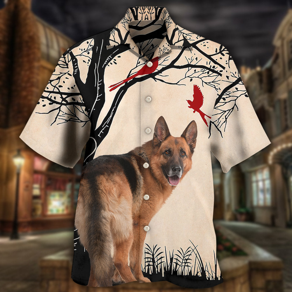 Creative German Shepherd Dog Hawaiian Shirt Tropical Styling View For Thoughtful Gifting