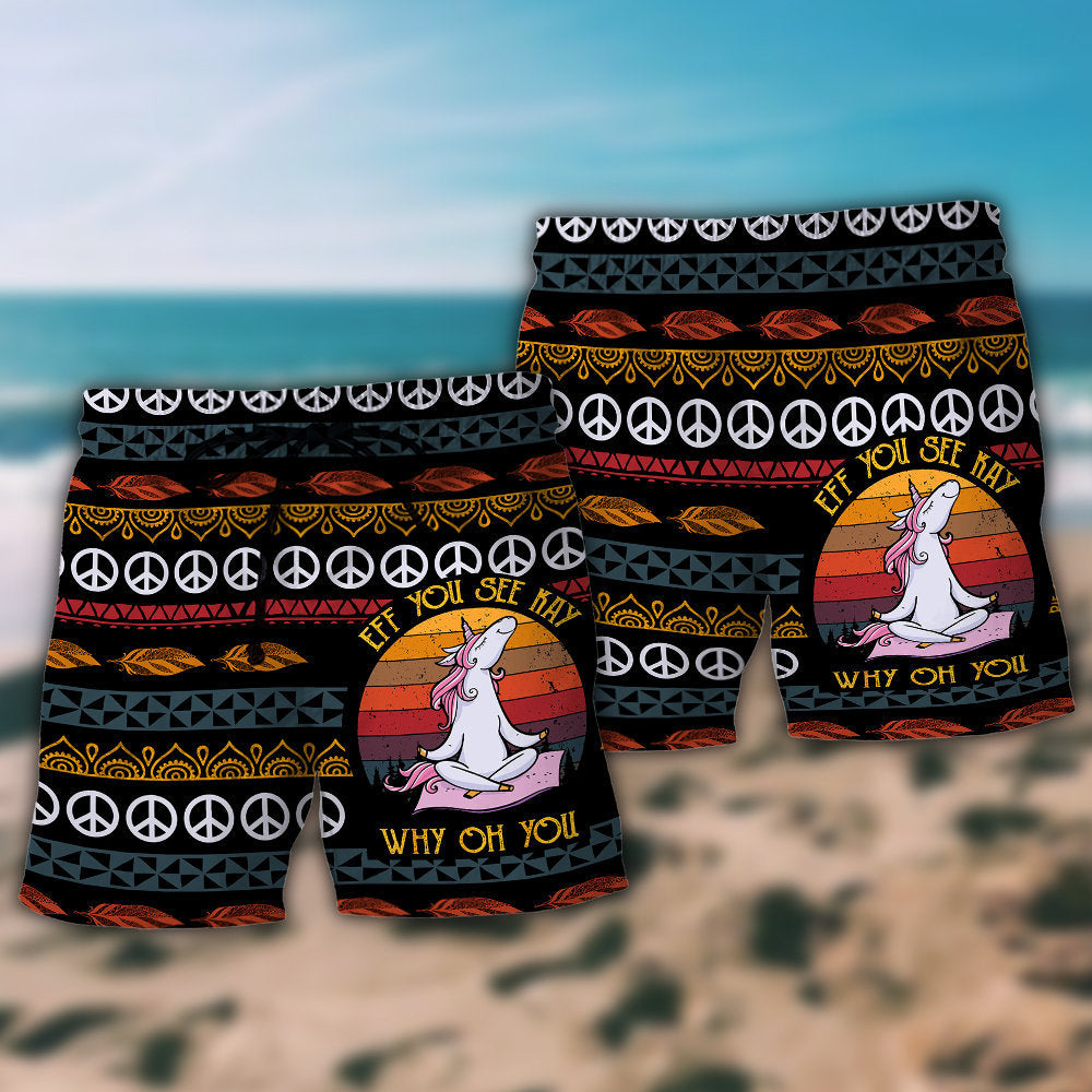 Unicorn Fun Playful Beach Shorts Design Detail For Casual Warm Weather Outfits