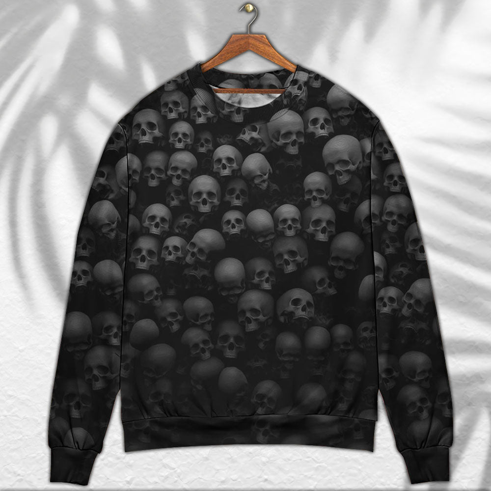 Skull Bold Rebel Attitude Sweater For Alternative Fashion Events And Thoughtful Seasonal Gifts