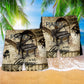 Piano Therapy Vintage Beach Shorts Artwork Detail For Music Lovers And Gift Giving
