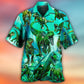 Dynamic Dinosaur Running Hawaiian Shirt Artwork View For Summer Travel