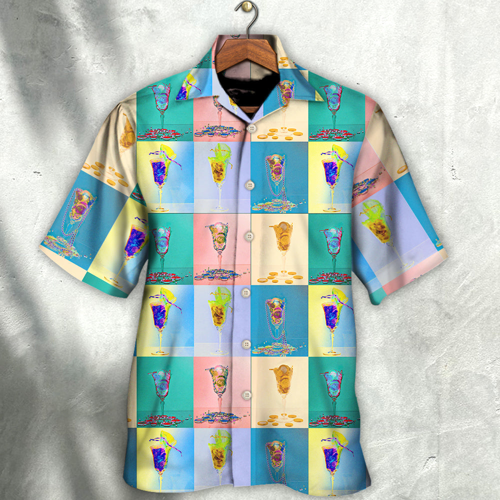 Cocktail Classy Night Hawaiian Shirt Design Detail For Sunny Adventures And Casual Wear