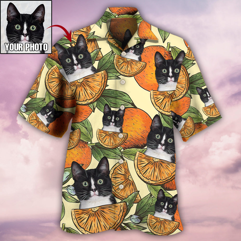 Tropical Cat Various Custom Photo Hawaiian Shirt Artwork Detail For Tropical Trips And Casual Outings