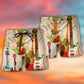 Abstract Guitar Colorful Music Beach Shorts Print Detail For Beach Activities And Vacation Wear