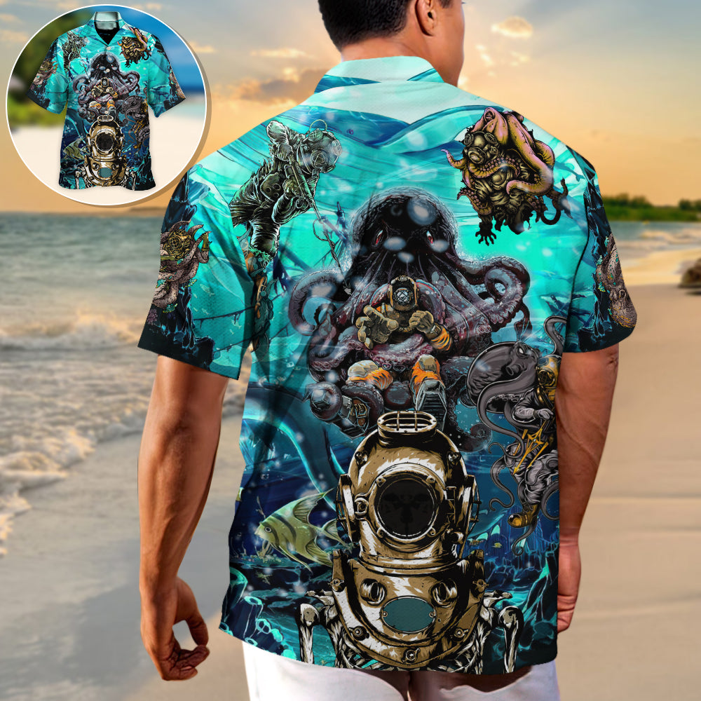 Scuba Diving Outdoor Passion Hawaiian Shirt For Resort Trips, Coastal Parties, And Warm Weather Style