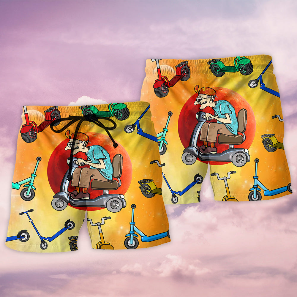 Scooter Solar System Inspiration Beach Shorts For Summer Vacation And Coastal Travel
