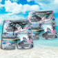 Tropical Beach Cruising Summer Vibe Beach Shorts Pattern Detail For Sunny Outdoor Activities