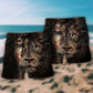 Jesus Faith And Lion Beach Shorts Design Detail For Resort And Beach Day Style