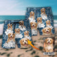 Dog Summer Aloha Tropical Personalized Photo Beach Shorts For Tropical Getaways And Weekend Adventures