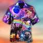 Fantasy Galaxy Pug Rainbow Space Hawaiian Shirt Pattern Detail For Resort Wear