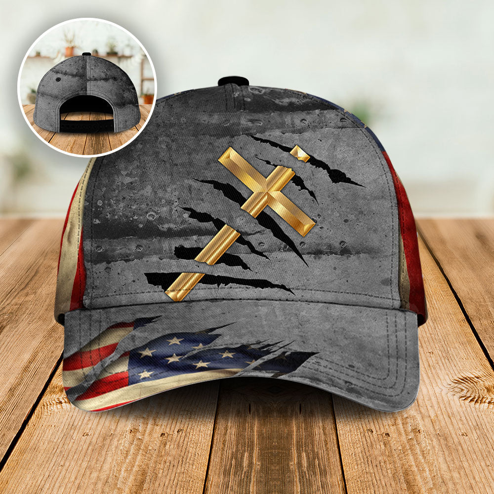 Faith Cross America Classic Cap For Everyday Accessories Vacations And Outdoor Fun