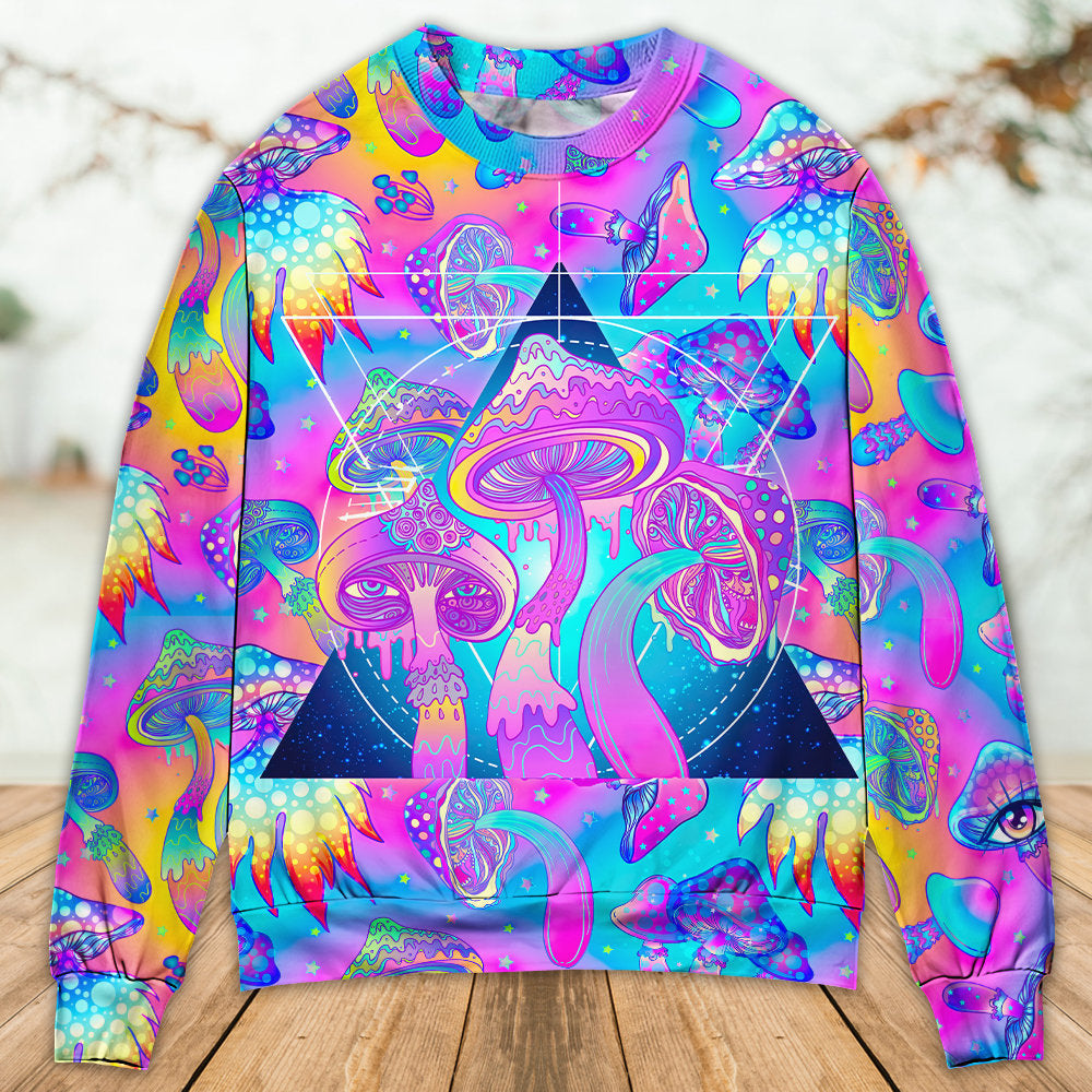 Psychedelic Mushroom Magical Eye Sweater For Creative Spirits Travel Parties And Comfortable Casual Wear
