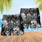 Viking Skull Axes Beach Shorts Pattern Detail For Casual Summer Plans And Thoughtful Gift Giving
