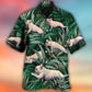 Tropical Bulldog Yoga Pose Hawaiian Shirt Pattern View For Relaxed Warm Weather Outfits