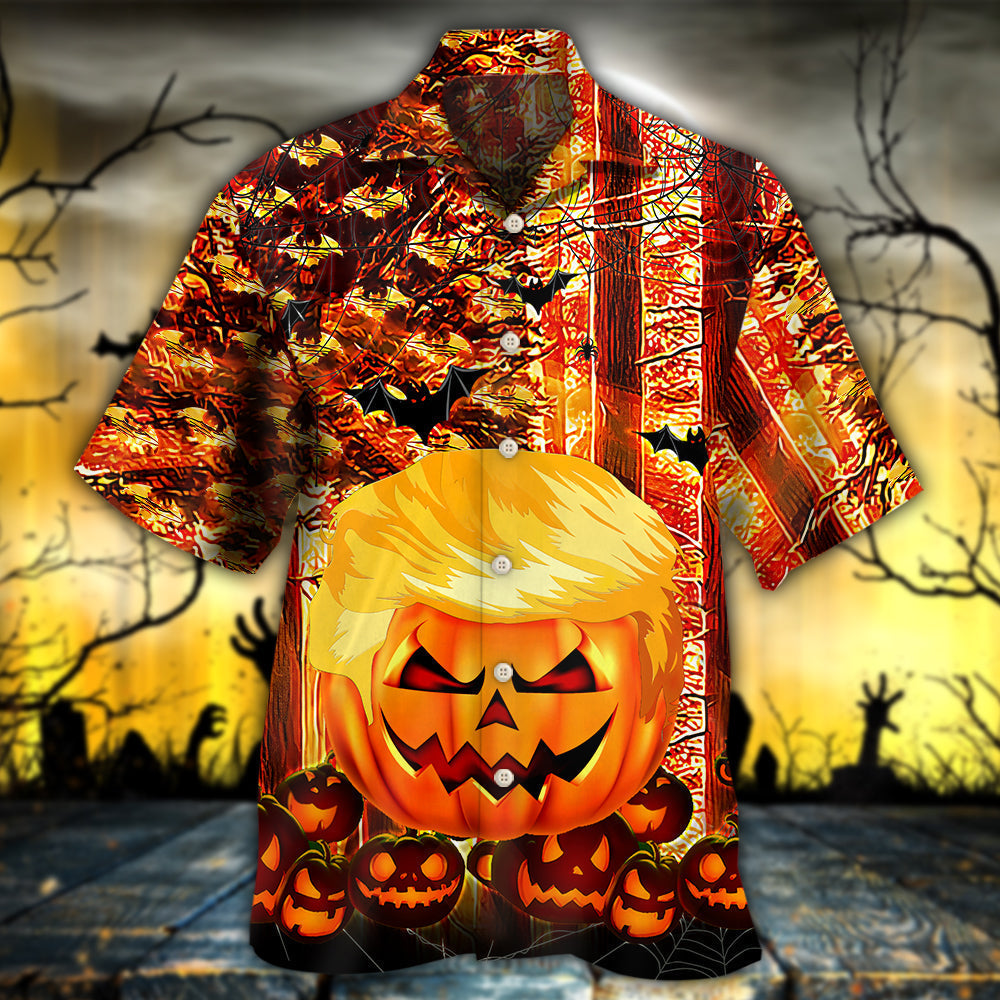 Halloween Great Again Hawaiian Shirt Design View For Casual Summer Styling