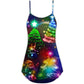Christmas Merry Happy Always V-Neck Sleeveless Cami Dress For Sunny Getaways And Thoughtful Gifting