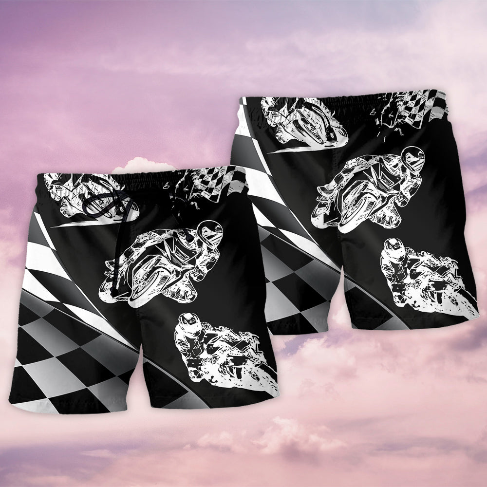 Racing Like Dog Lover Beach Shorts Pattern View For Resort Days And Outdoor Activities