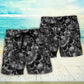 Skull Life Truth Philosophy Beach Shorts For Summer Vacation And Coastal Travel