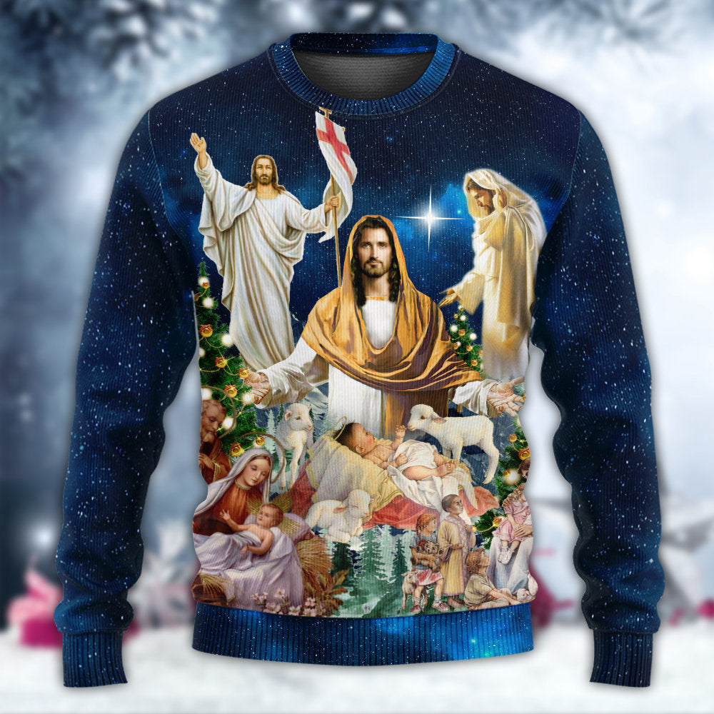 Christmas Miracle Night Faith Sweater For Festive Events Weekend Outings And Comfortable Winter Style