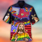 Rainbow Butterfly Pride Faith Freedom Hawaiian Shirt Pattern Detail For Summer Holidays And Outdoor Fun