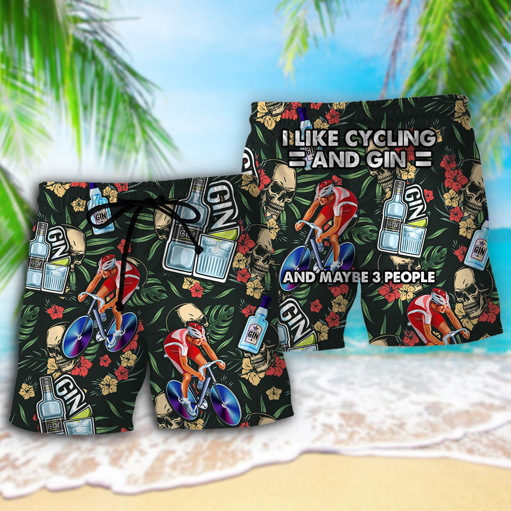 Wine Gin Cycling Lover Beach Shorts For Sunny Holidays And Comfortable Daily Styling