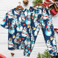 Happy Snowman Christmas Short Sleeve Pajamas Set For Winter Nights And Thoughtful Gifting