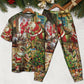 Santa Christmas Toy Workshop Short Sleeve Pajamas Set For Festive Sleepovers And Family Photos