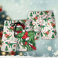 Christmas Dinosaur Holiday Fun Beach Shorts Design View For Poolside Relaxation And Holiday Trips