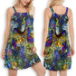 Cat Tabby Lover V-Neck Sleeveless Cami Dress For Animal Lovers And Casual Summer Wear
