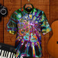 Bohemian Funny Colorful Guitar Music Hawaiian Shirt For Summer Events And Casual Outdoor Wear
