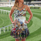 Horse Racing Be Strong Be Brave V-Neck Sleeveless Cami Dress For Game Day Events Travel And Warm Weather Outfits